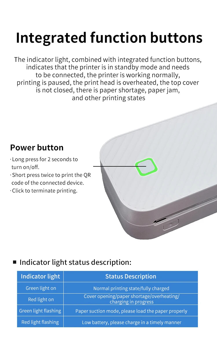 Inkless Portable Printer By TheUniQiuck