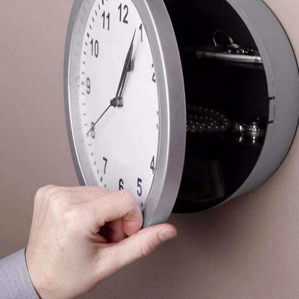 Hidden Safe Wall Clock Money Jewellery Stuff Storage Ideal for Home Office