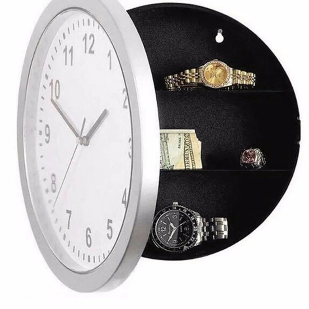 Hidden Safe Wall Clock Money Jewellery Stuff Storage Ideal for Home Office