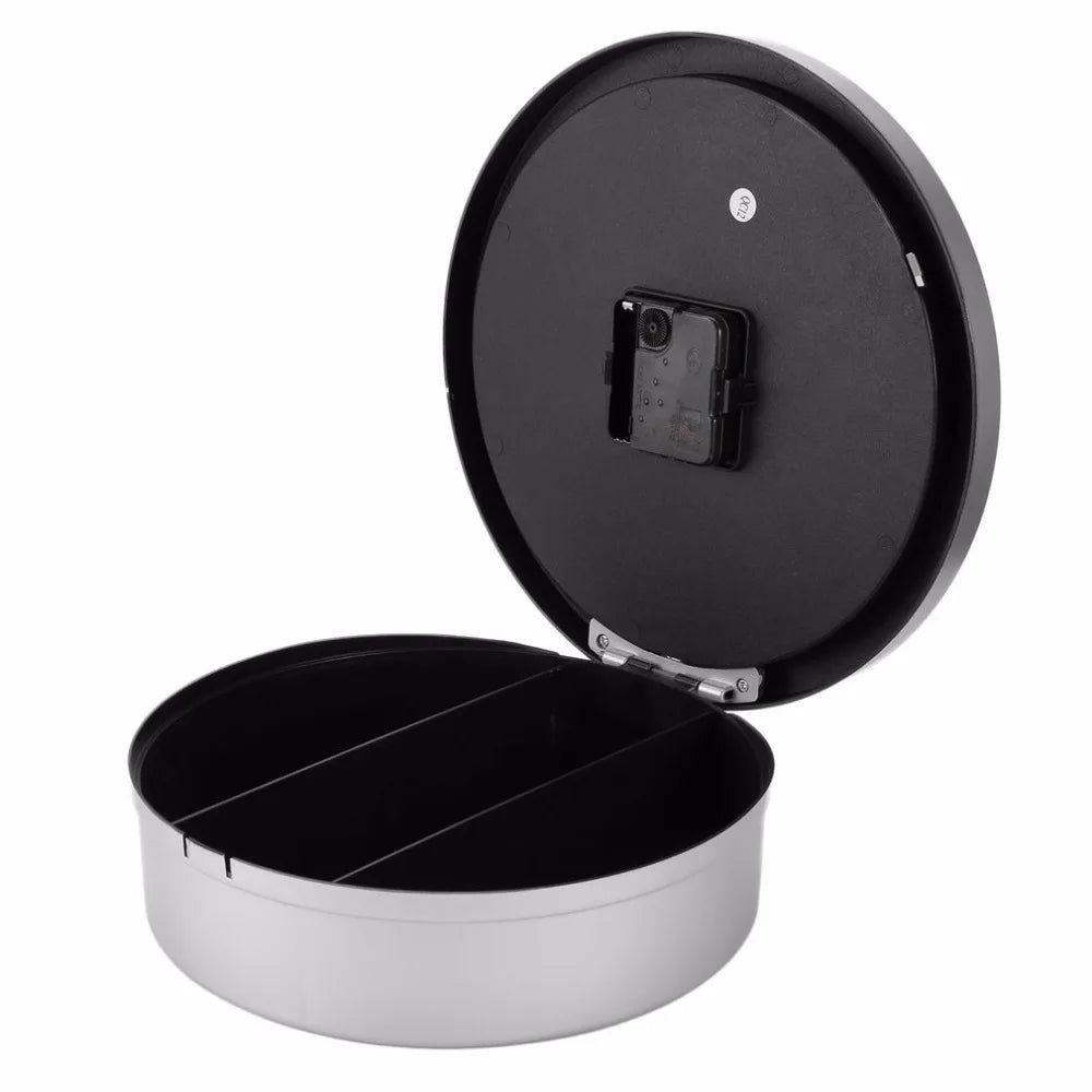 Hidden Safe Wall Clock Money Jewellery Stuff Storage Ideal for Home Office