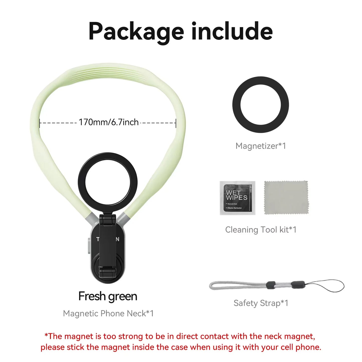 TUQ Silicone Magnetic Quick Release Neck Mount
