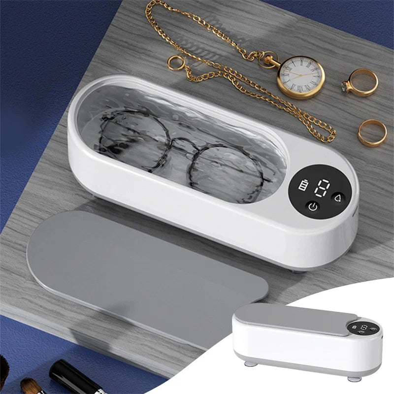 Portable Ultrasonic Cleaner Pod Jewelry, Glasses, Makeup Brushs - 450ml