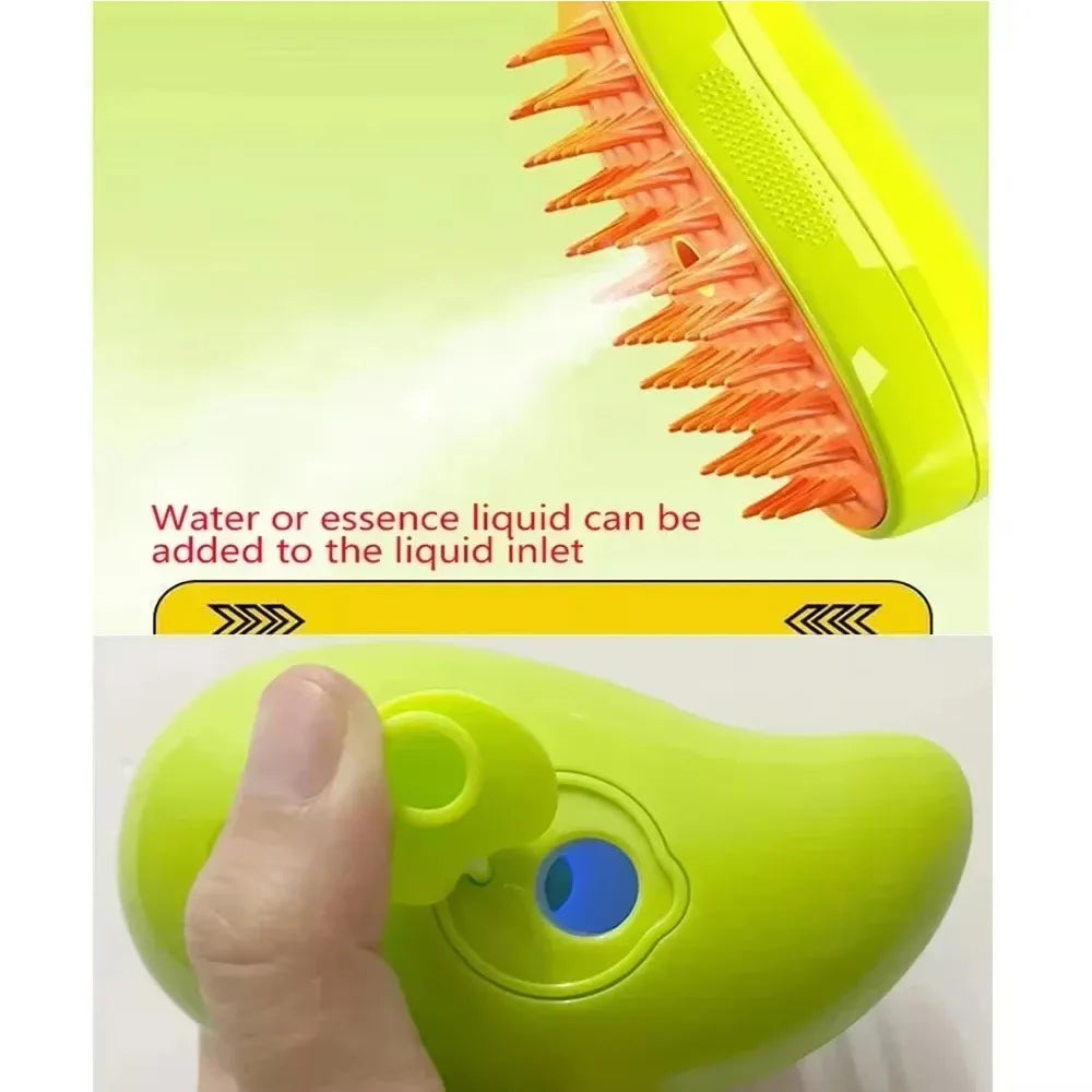Cat/Dog Steam Silicon Brush For Hair Grooming