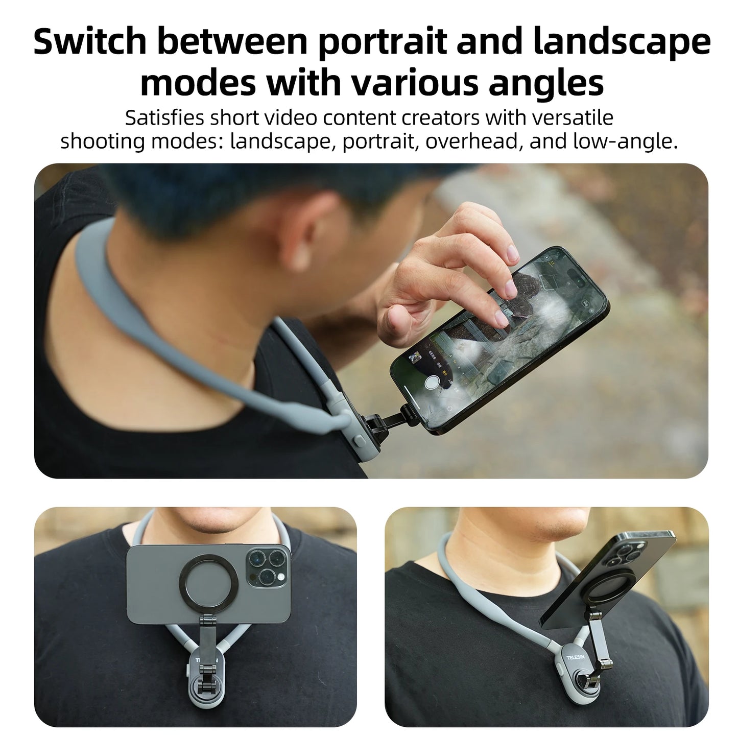 TUQ Silicone Magnetic Quick Release Neck Mount