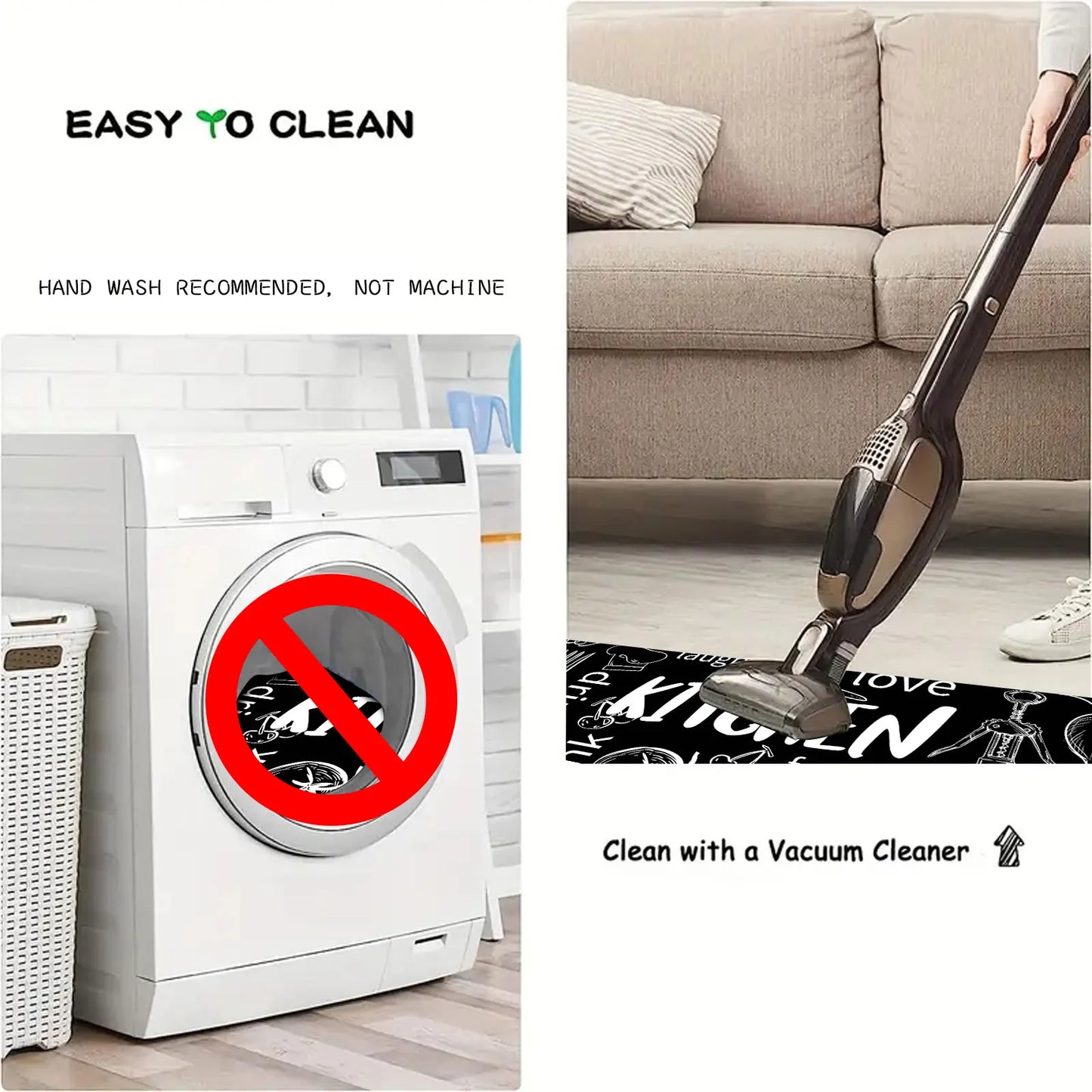 3D Anti Slip Bathroom Mat Machine Washable Quick Drying