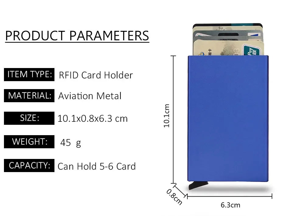 RFID Metal Credit Card Smart Wallet