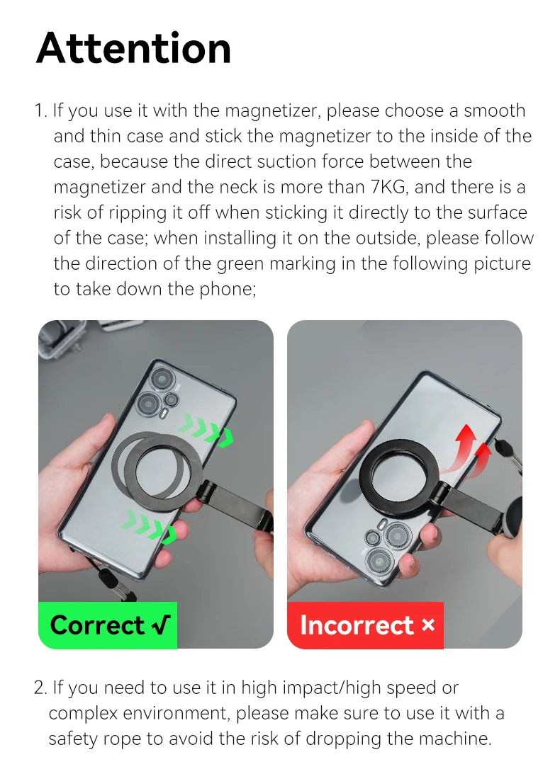 TUQ Silicone Magnetic Quick Release Neck Mount
