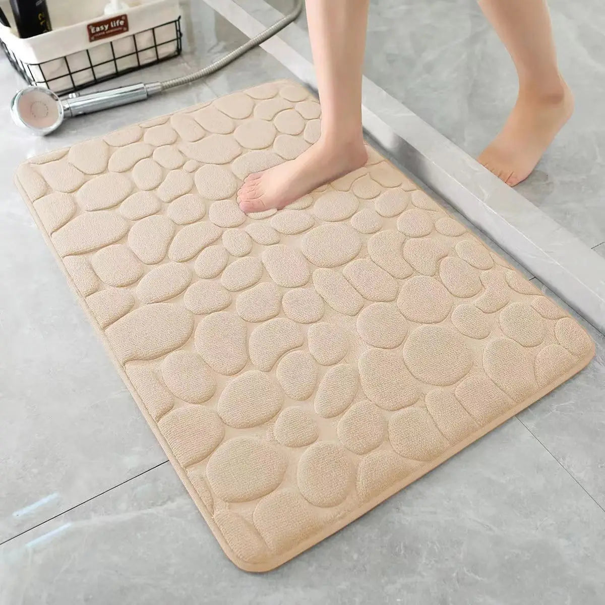 3D Anti Slip Bathroom Mat Machine Washable Quick Drying