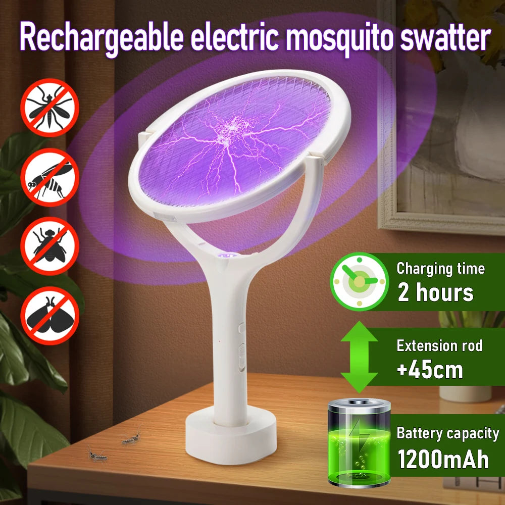 UniQuick Rotating Head Bug Zapper Racket Rechargeable for House Hold
