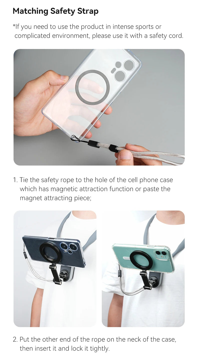 TUQ Silicone Magnetic Quick Release Neck Mount