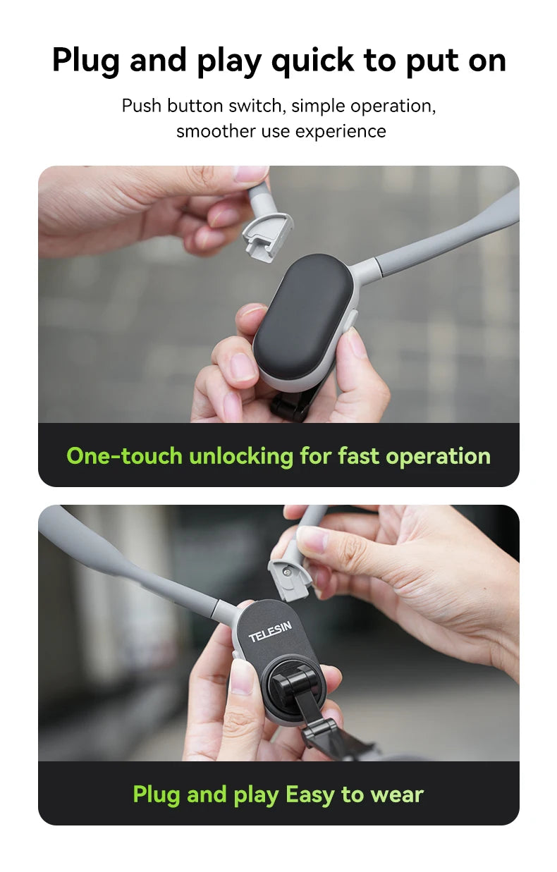 TUQ Silicone Magnetic Quick Release Neck Mount