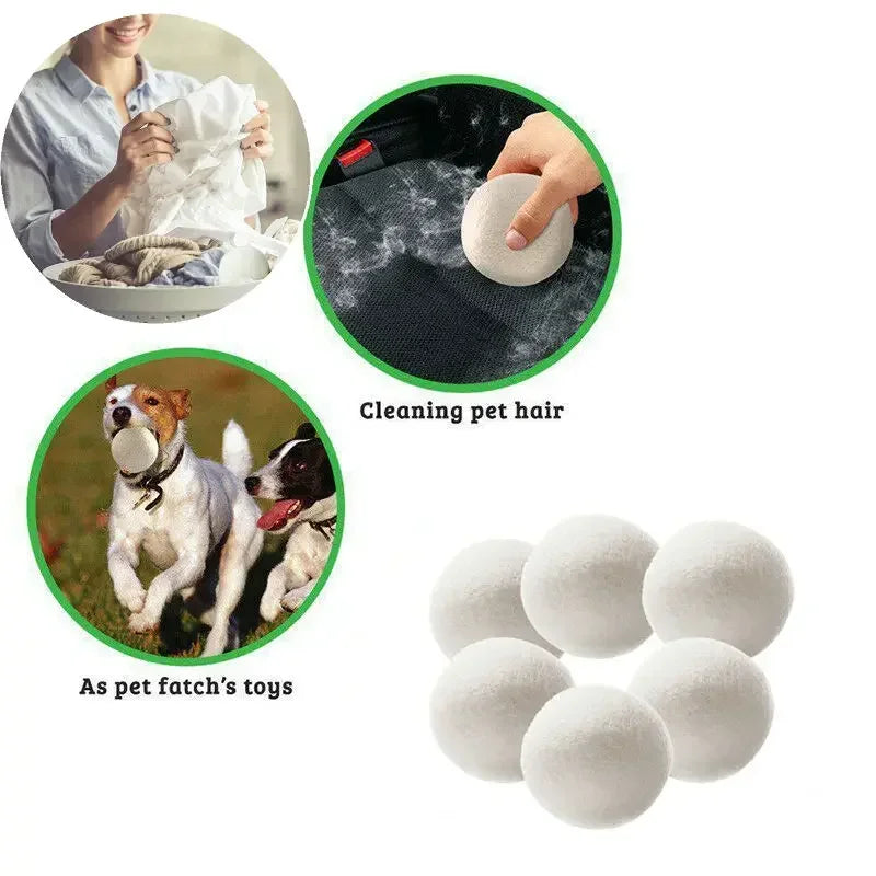 UniQuick Clothes Wool Dryer Balls Laundry For Tumble Dryer Reusable