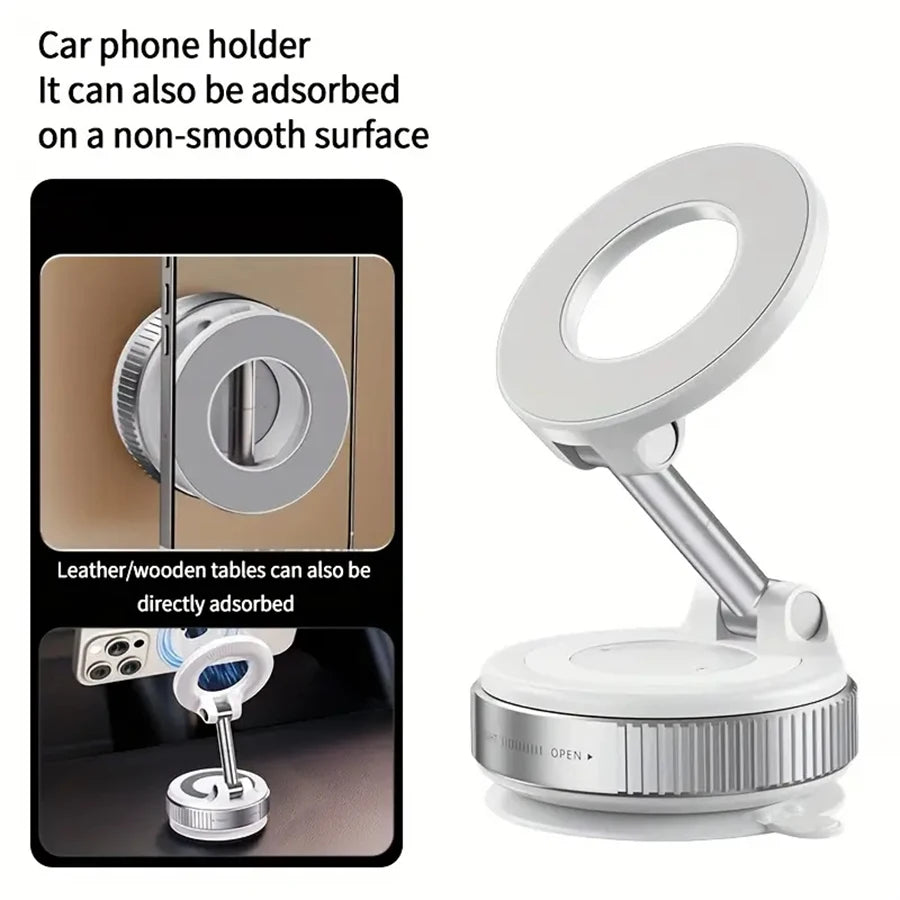 Magnetic Aluminum Alloy Car Phone Holder with 360° Rotation