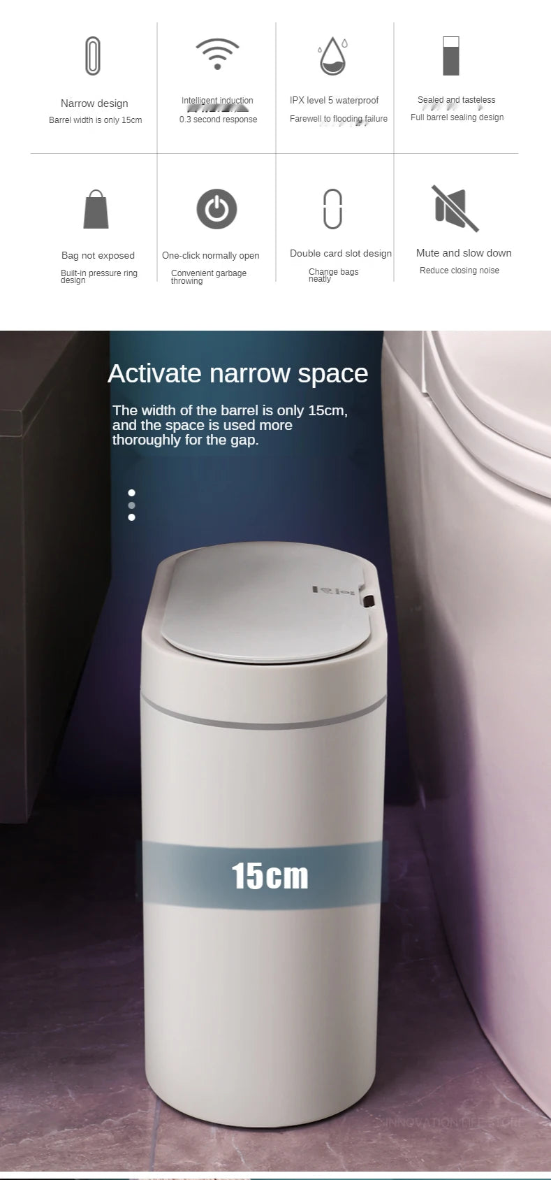 8L/7L Smart Automatic Trash Can