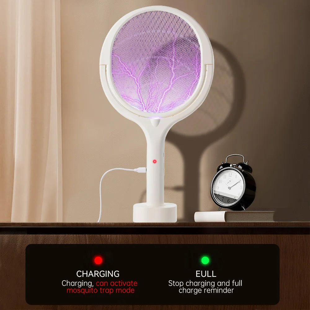 UniQuick Rotating Head Bug Zapper Racket Rechargeable for House Hold
