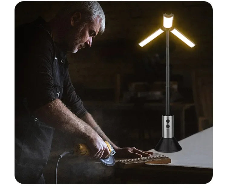 2 in 1 Rechargeable Telescopic Camping Lantern and Flashlight