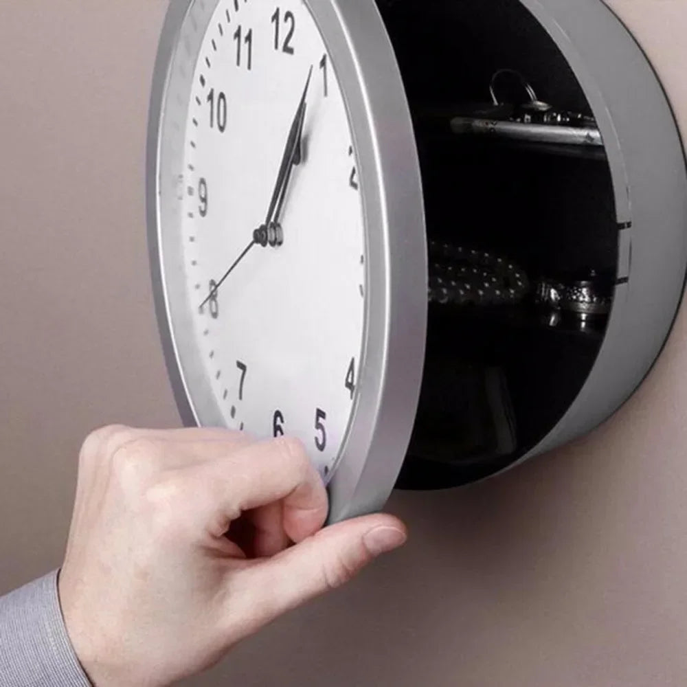 Hidden Safe Wall Clock Money Jewellery Stuff Storage Ideal for Home Office