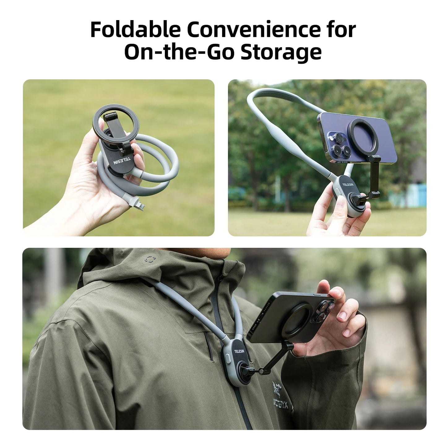 TUQ Silicone Magnetic Quick Release Neck Mount