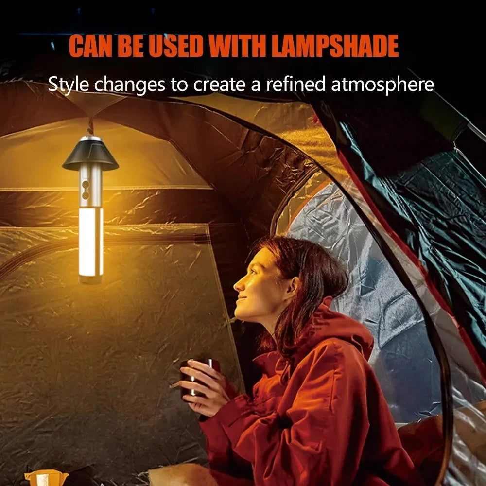 2 in 1 Rechargeable Telescopic Camping Lantern and Flashlight
