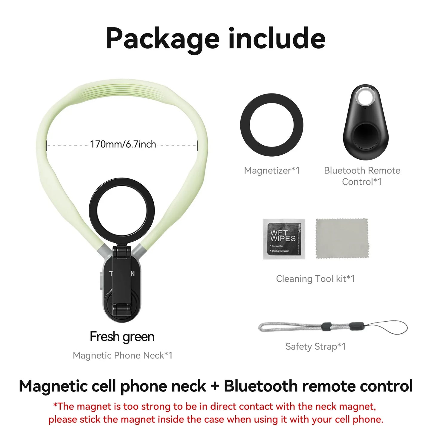 TUQ Silicone Magnetic Quick Release Neck Mount