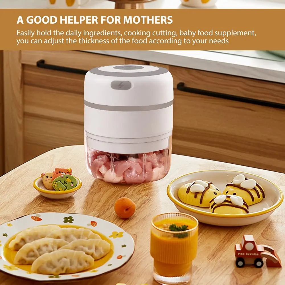 Mini Electric Garlic Chopper USB Charging 100,250,300ML