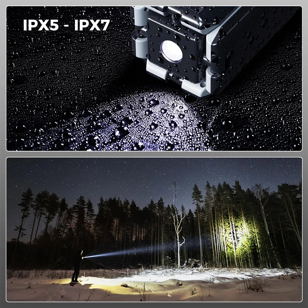 Rechargeable Outdoor Hiking/Fishing Tent Lamp 6000 LM,14000mAh