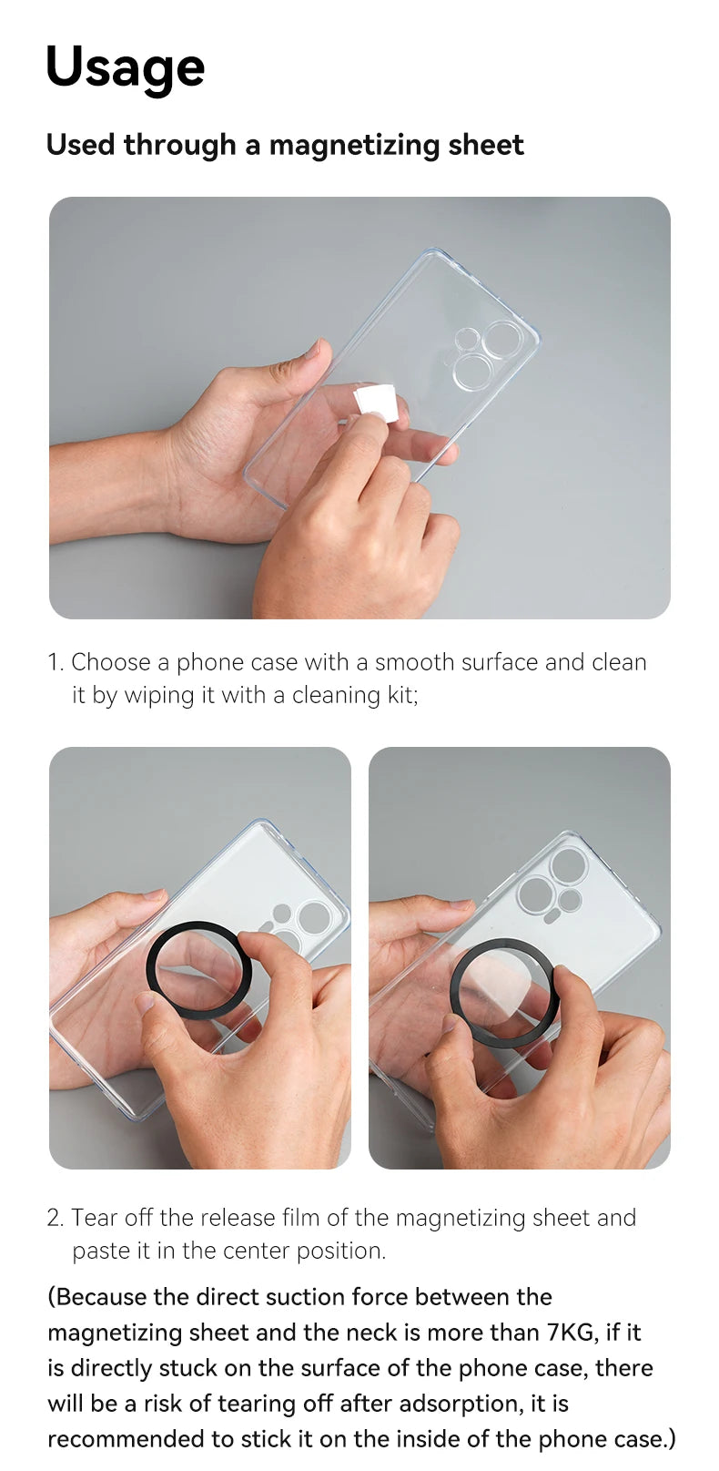 TUQ Silicone Magnetic Quick Release Neck Mount