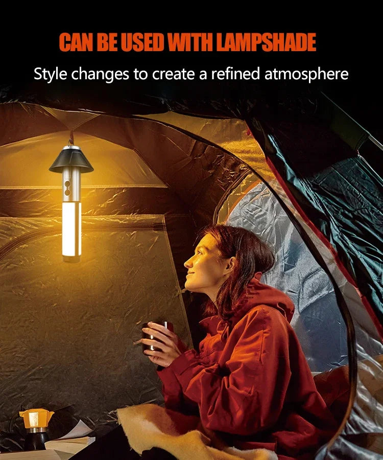 2 in 1 Rechargeable Telescopic Camping Lantern and Flashlight