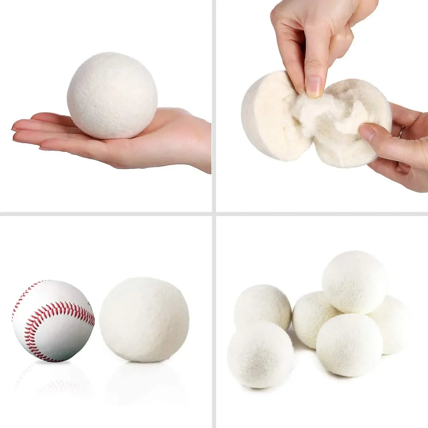 UniQuick Clothes Wool Dryer Balls Laundry For Tumble Dryer Reusable