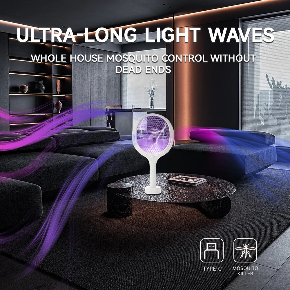 UniQuick Rotating Head Bug Zapper Racket Rechargeable for House Hold