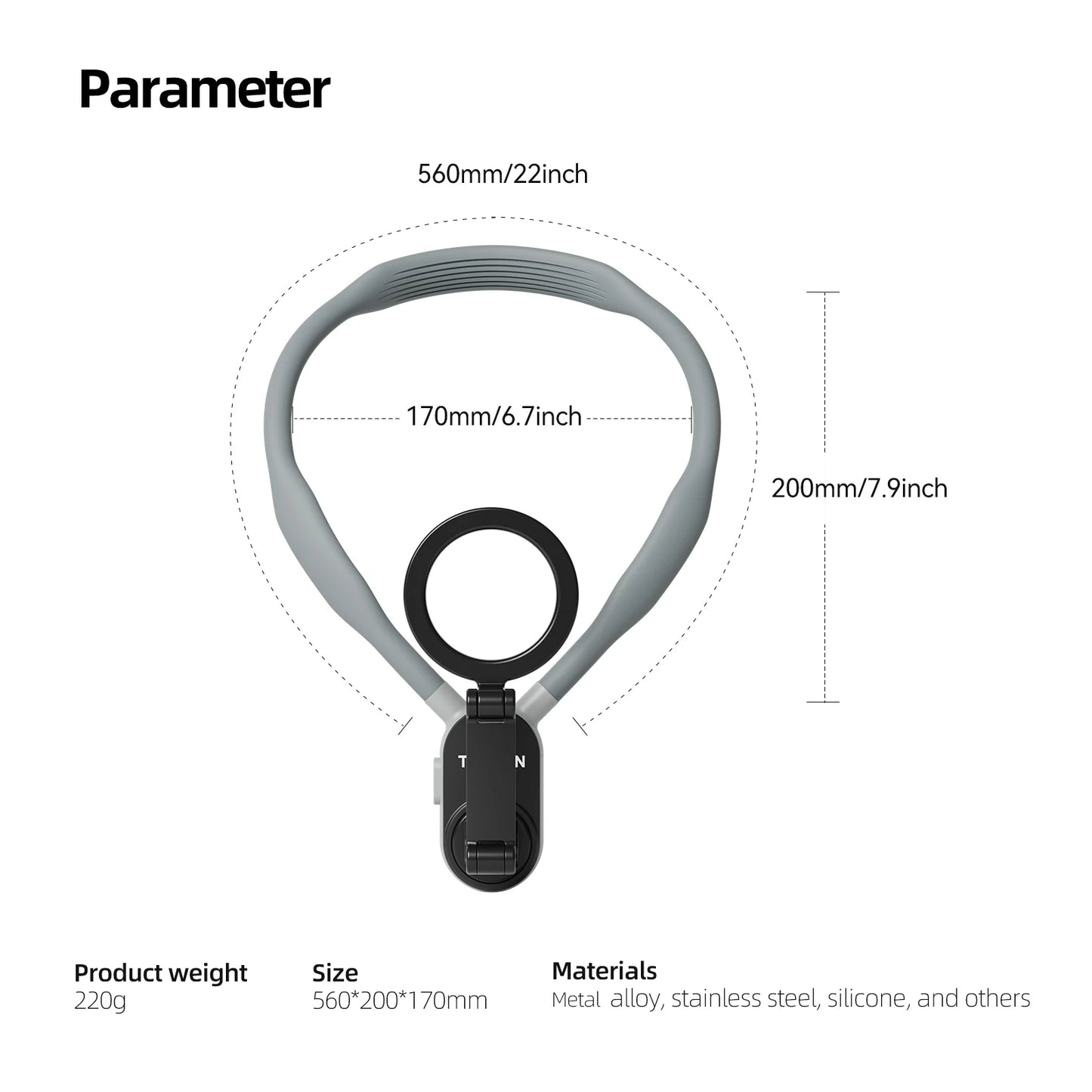TUQ Silicone Magnetic Quick Release Neck Mount