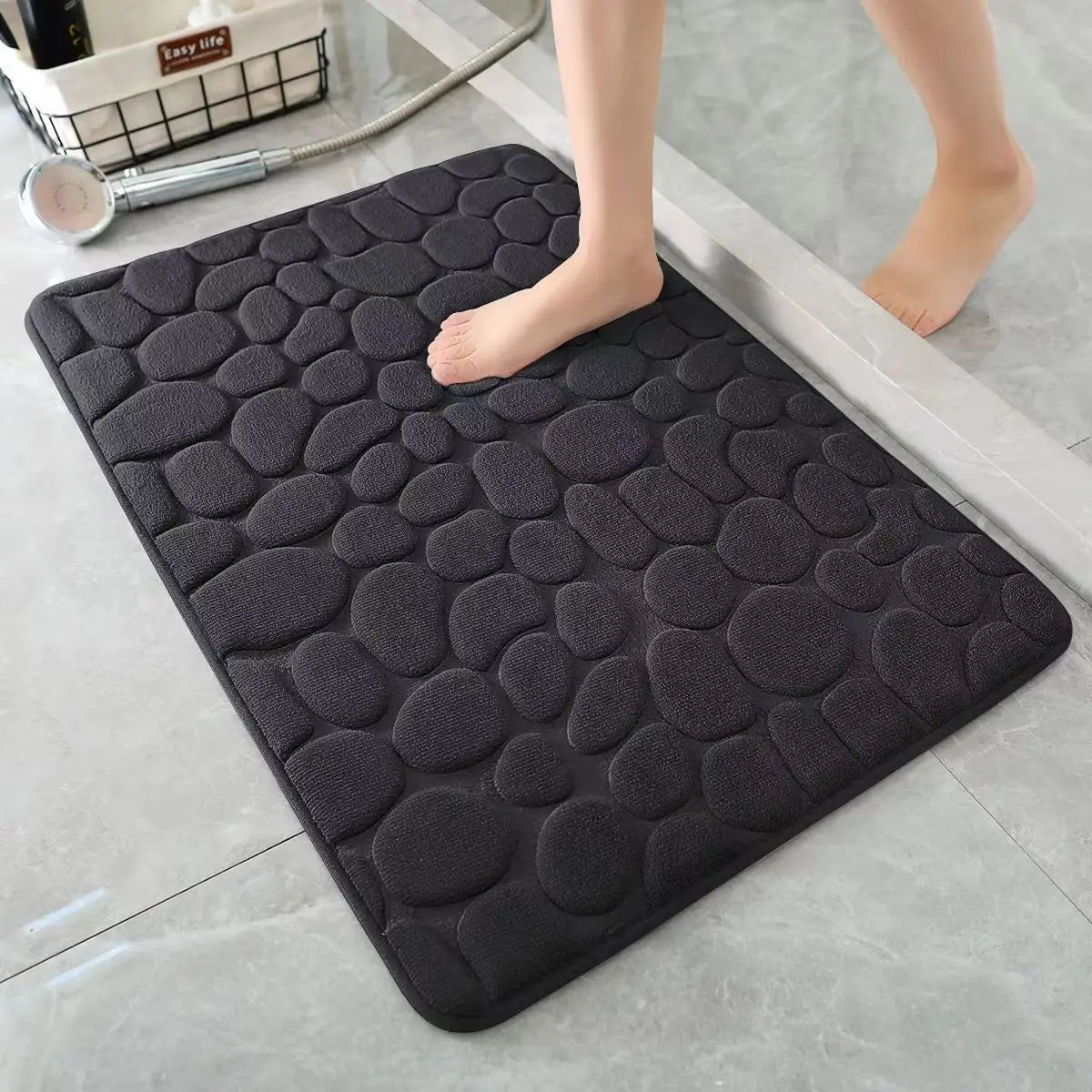 3D Anti Slip Bathroom Mat Machine Washable Quick Drying
