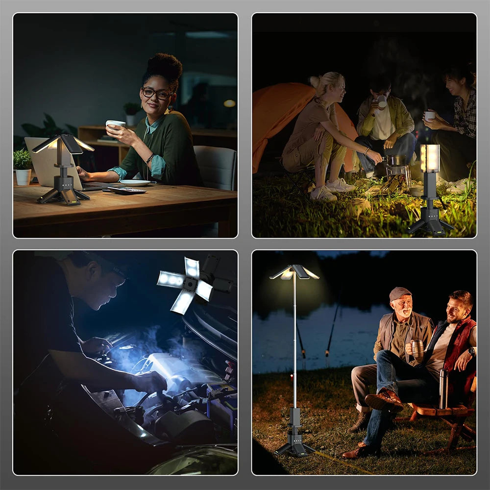 Rechargeable Outdoor Hiking/Fishing Tent Lamp 6000 LM,14000mAh