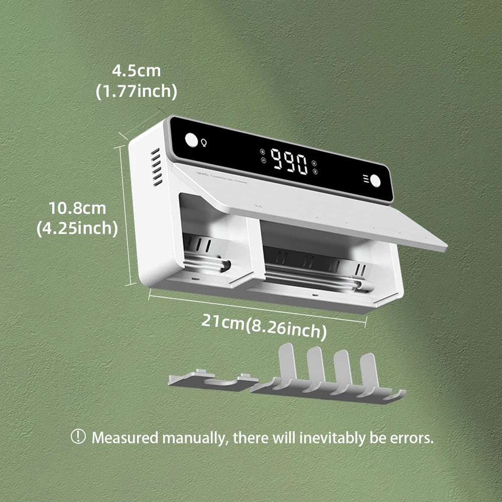 UV Toothbrush Holder with Rechargeable Fast Drying & Sterilization