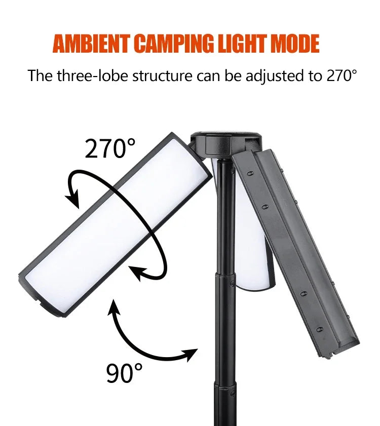 2 in 1 Rechargeable Telescopic Camping Lantern and Flashlight