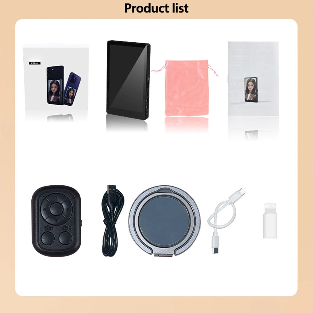 Phone Selfie Monitor Screen for Vlog and Live Stream -For iPhone and Android