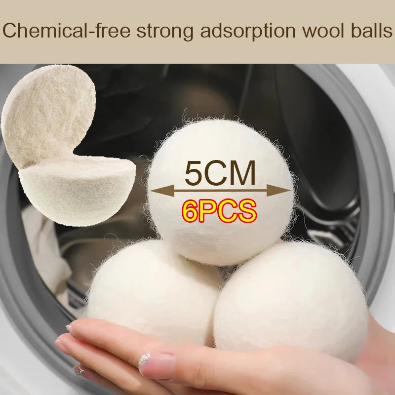 UniQuick Clothes Wool Dryer Balls Laundry For Tumble Dryer Reusable