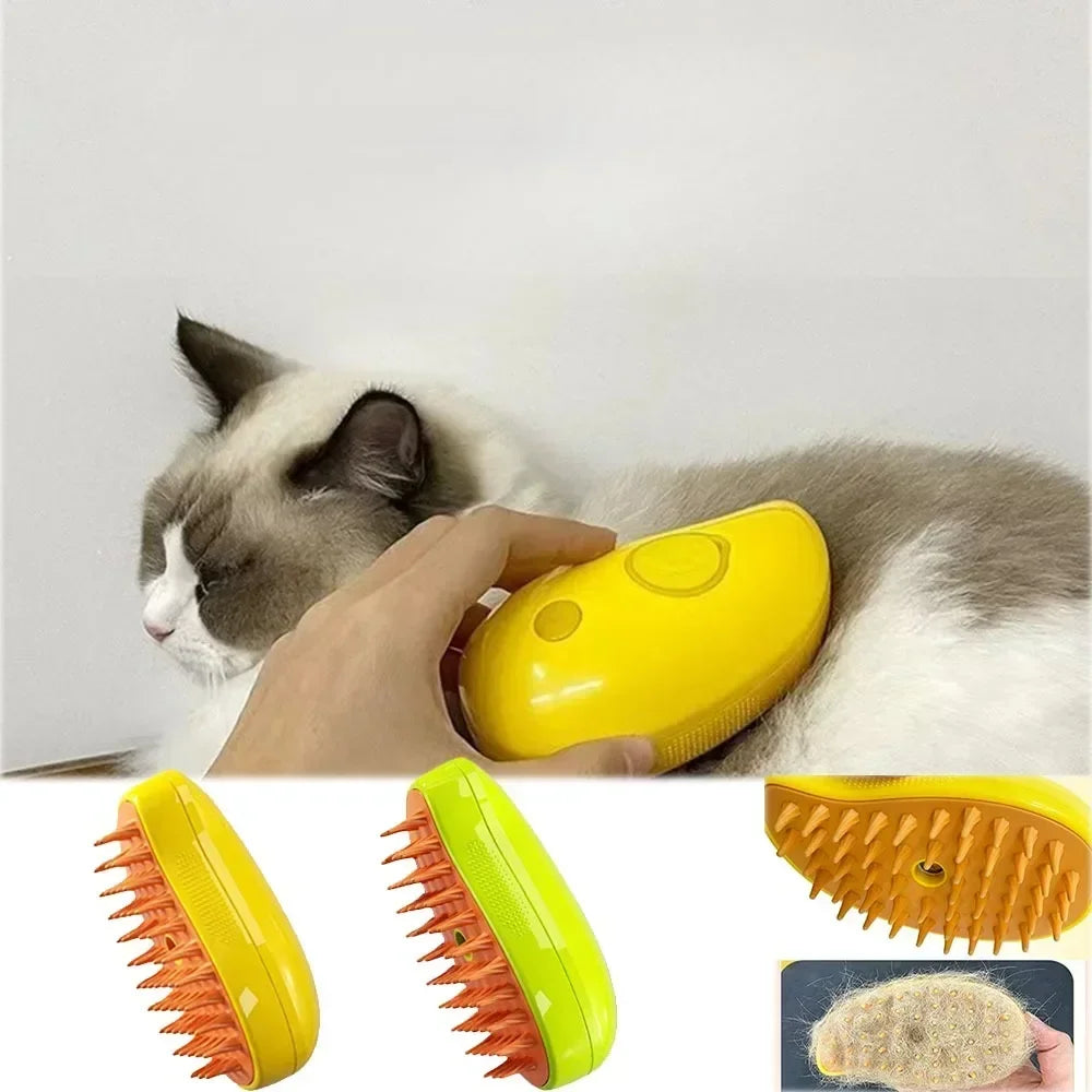 Cat/Dog Steam Silicon Brush For Hair Grooming