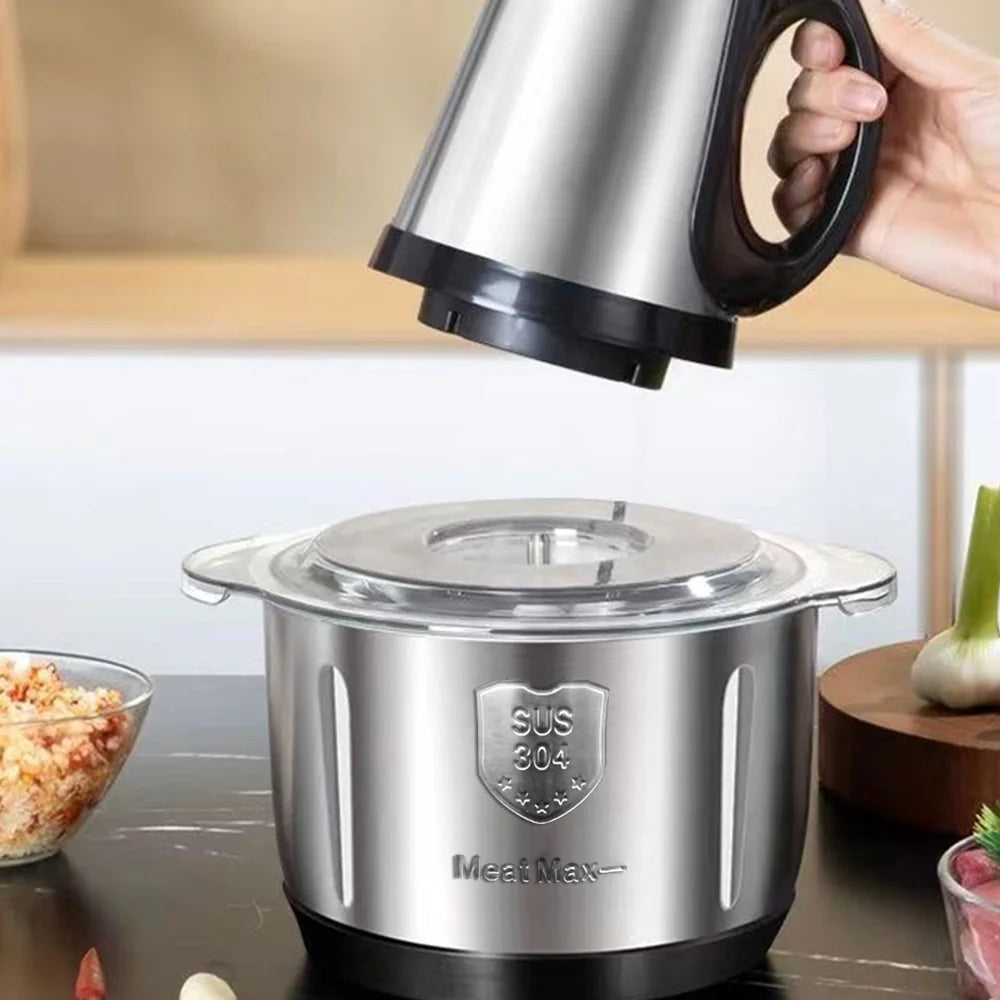 Electric Stainless Steel Meat Grinder and Vegetable Chopper 5L