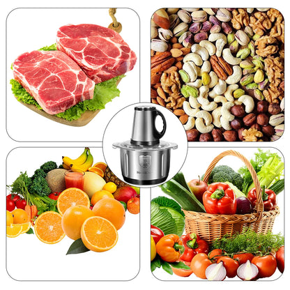 Electric Stainless Steel Meat Grinder and Vegetable Chopper 5L