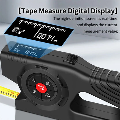 3 in 1 Laser Rangefinder 120M Tape Measure Ruler