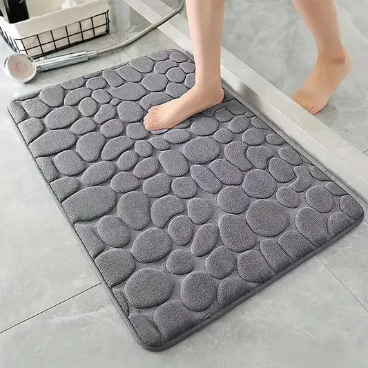 3D Anti Slip Bathroom Mat Machine Washable Quick Drying