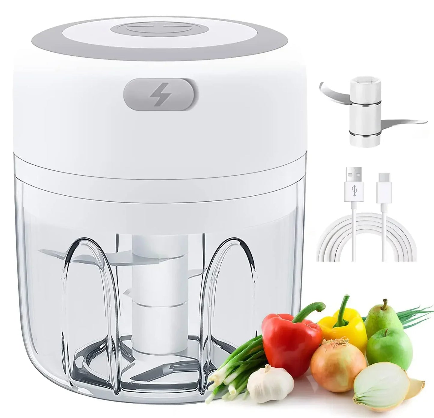 Mini Electric Garlic Chopper USB Charging 100,250,300ML