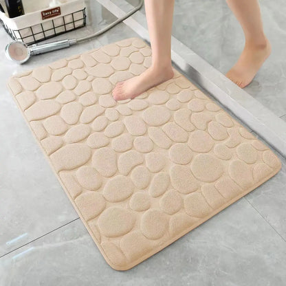 3D Anti Slip Bathroom Mat Machine Washable Quick Drying