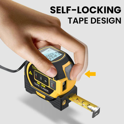 Digital High Precision Laser Tape Measure 3 In 1  Range finder Steel Tape Measure