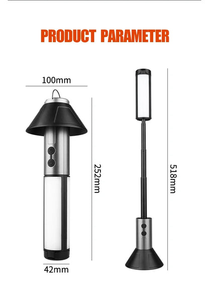 2 in 1 Rechargeable Telescopic Camping Lantern and Flashlight