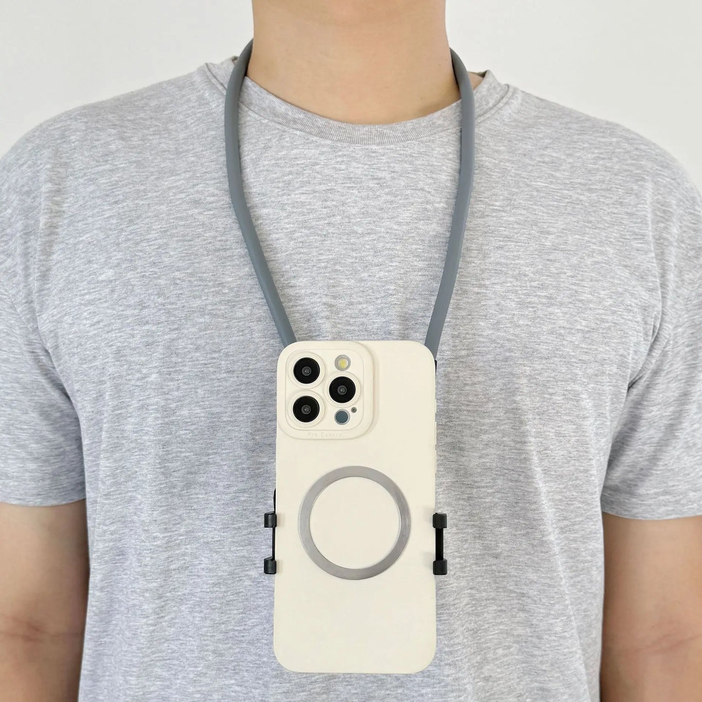 TUQ Universal Adjustable Phone Clip Holder With Chest Strap