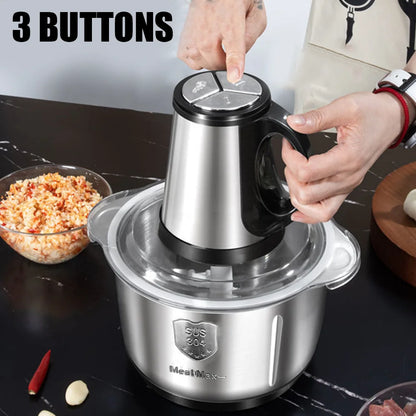Electric Stainless Steel Meat Grinder and Vegetable Chopper 5L