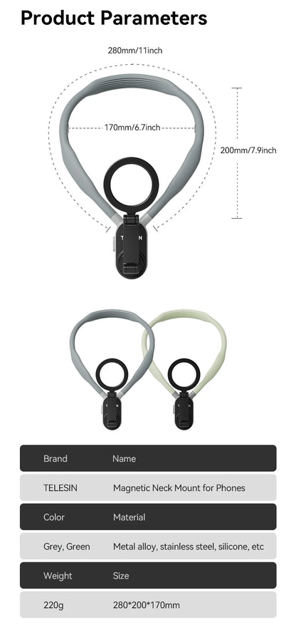 TUQ Silicone Magnetic Quick Release Neck Mount