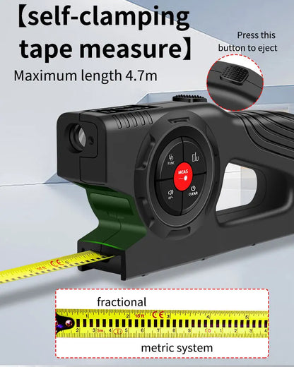 3 in 1 Laser Rangefinder 120M Tape Measure Ruler